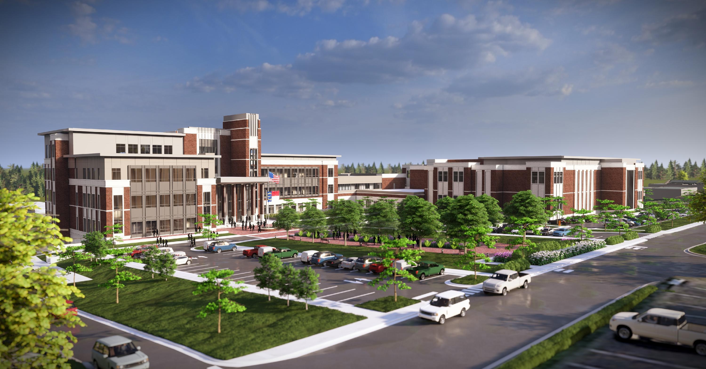 Justice Center with plaza